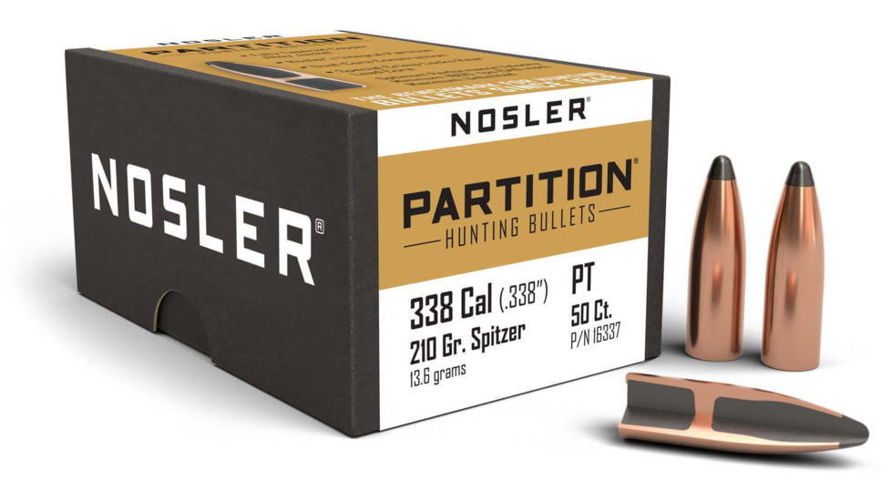 Nosler Partition Rifle Bullet .338 Caliber 210gr, 50ct, 16337