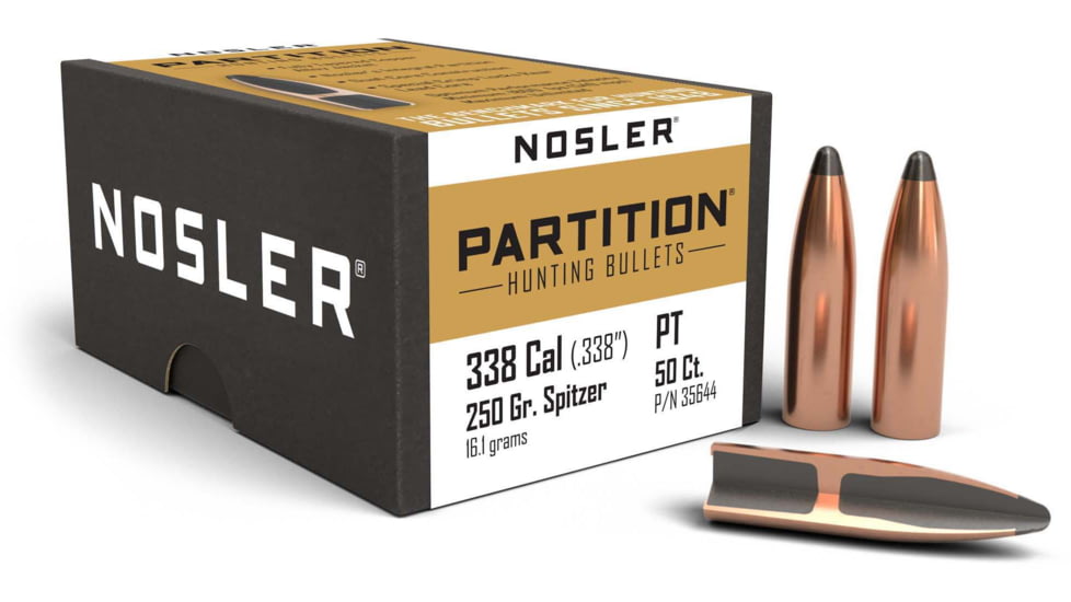 Nosler Partition Rifle Bullet .338 Caliber 250gr, 50ct, 35644