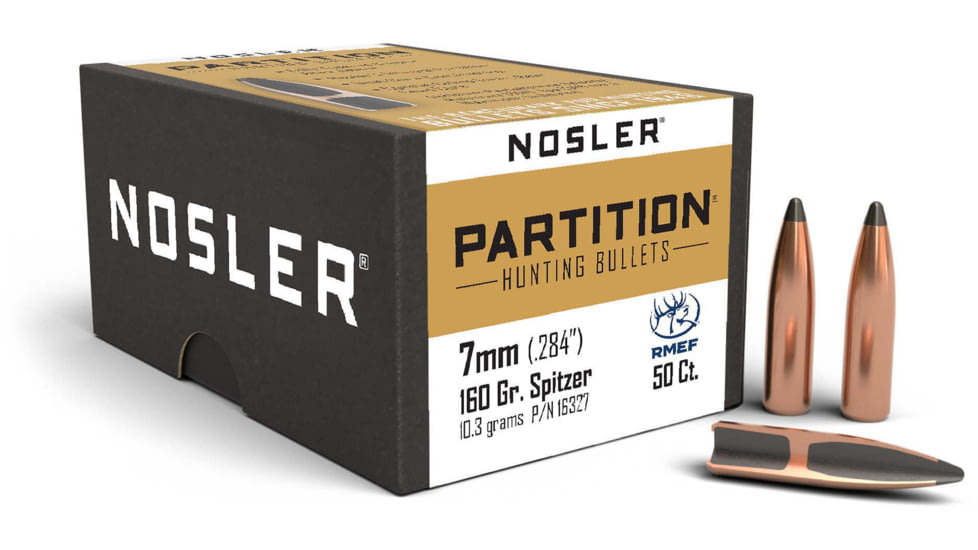Nosler Partition Rifle Bullet 7mm 160gr, 50ct, 16327