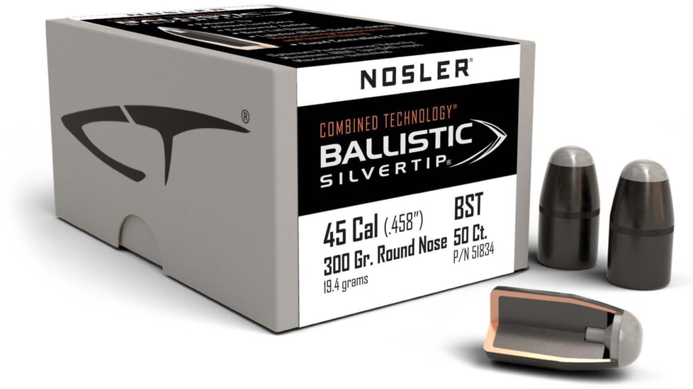 Nosler Silvertip Hunting Rifle Bullet .45-70 Government 300gr Ballistic Tip, 50ct, 51834