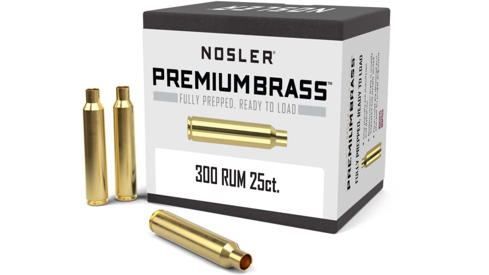 Nosler Unprimed Brass Cases .300 Remington Ultra Magnum