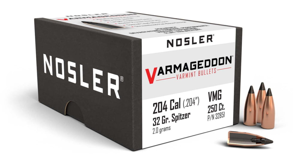 Nosler Varmageddon Rifle Bullet .20 Caliber 32gr FB Tipped, 250ct, 32851