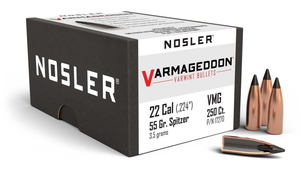 Nosler Varmageddon Rifle Bullet .22 Caliber 55gr FB Tipped, 250ct, 17270