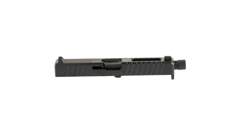 Noveske DM Slide and Pistol Threaded Barrel Set, For Glock 17 Gen 4, 9mm, 4.50in, 1-10 Twist, Includes Noveske End Plate, Cover Plate w/Rear Sight, Front Sight, DLC Finish, Black, 03002705