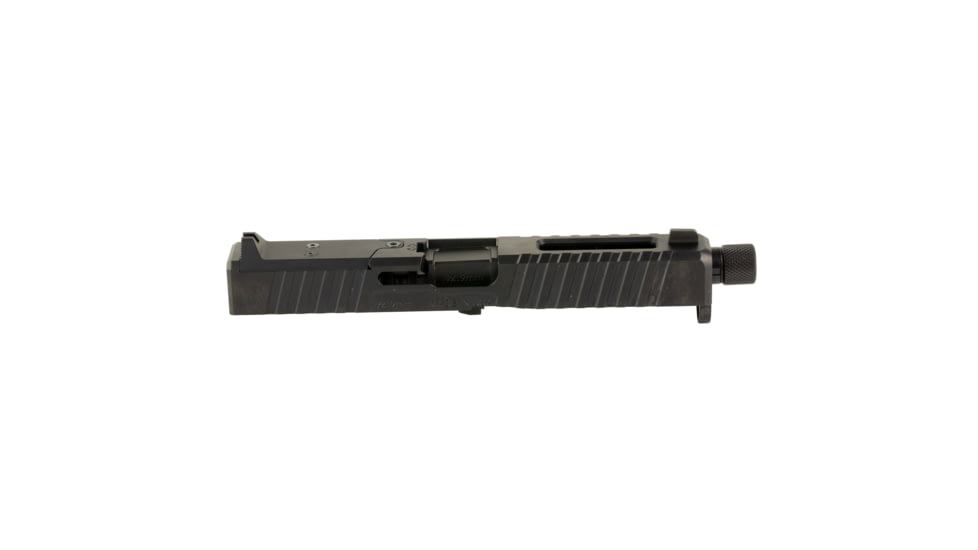 Noveske DM Slide and Pistol Threaded Barrel Set, For Glock 17 Gen 5, 9mm, 4.50in, 1-10 Twist, Includes Noveske End Plate, Cover Plate w/Rear Sight, Front Sight, DLC Finish, Black, 03002707