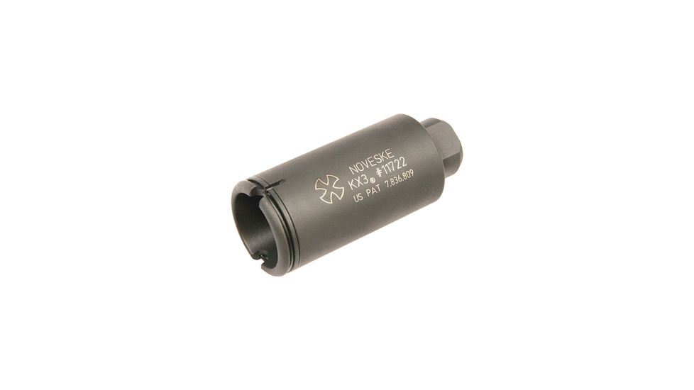 Noveske KX3 Threaded Flash Suppressor 5/8x24 Threads For 6.8 SPC And 7.62mm Phosphate Finish