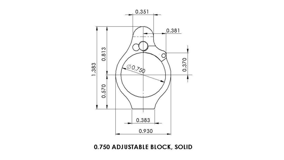 Noveske Marked Superlative Adjustable Gas Block, 416 SS, Melonite, 05001129