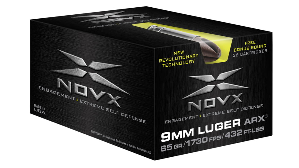 NovX 9ARXSS260 Engagement Extreme Self-Defense 9mm Luger 65 Gr ARX 26 Bx/ 10 Cs
