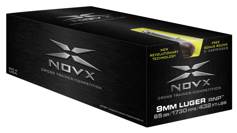 NovX 9RNPSS1020 Crosstrainer 9mm Luger 65 Gr RNP 51 Bx/ 20 Cs