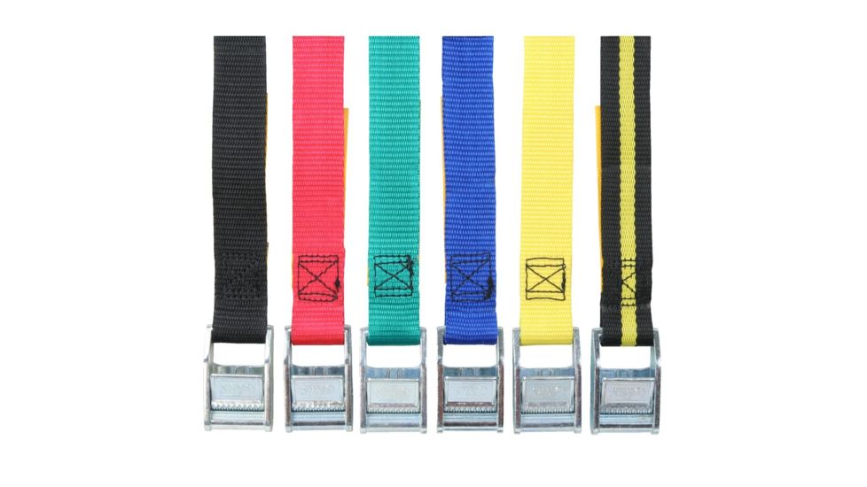 1 Color Coded Tie-Down Straps-Black-2 Ft