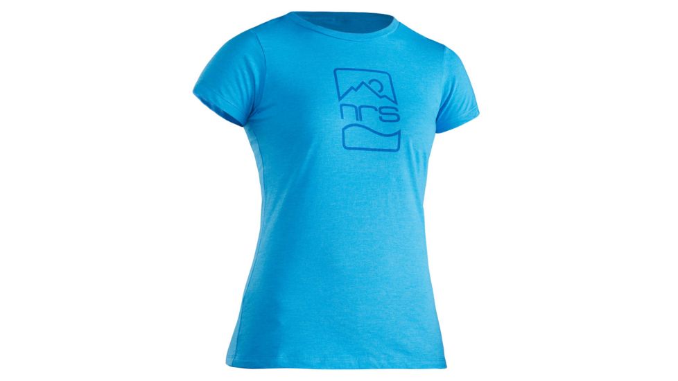 NRS Badge Logo T-Shirt - Women's, Turquoise, M 12535.01.101