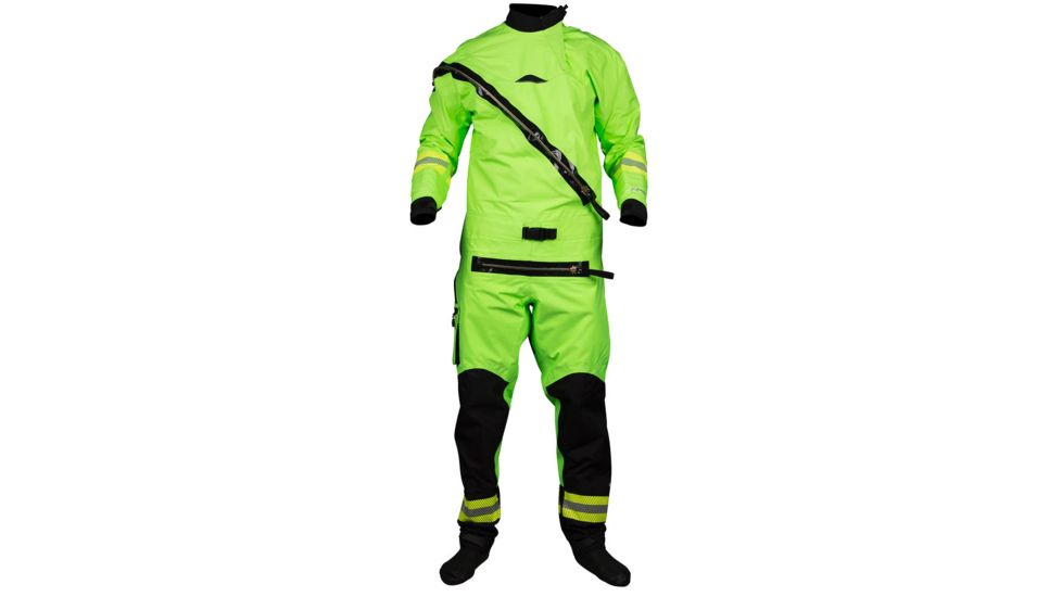 NRS Extreme Drysuit - Men's, High Vis Green, S 22529.03.100