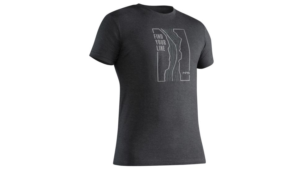 NRS Find Your Line T-Shirts - Men's, Charcoal, S 12533.01.100