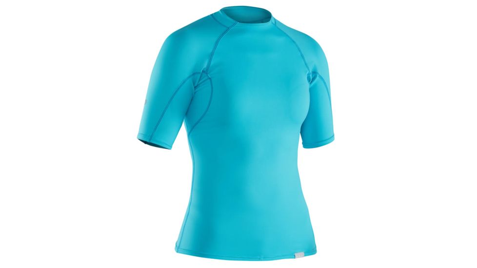 NRS H2Core Rashguard Short-Sleeve Shirt - Women's, Blue Atoll, XL 10020.06.109