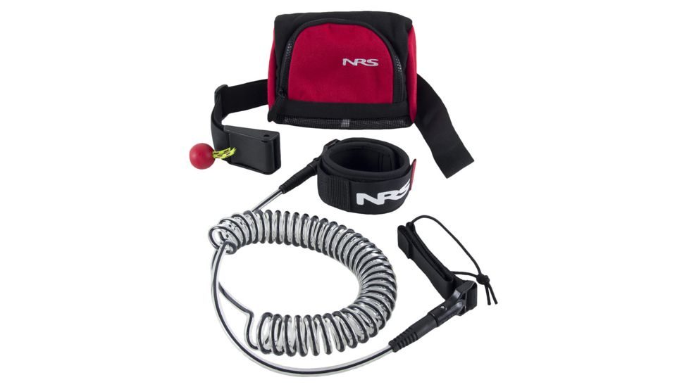 NRS Quick Release SUP Leash - Closeout, Red/Black 50008.02.100