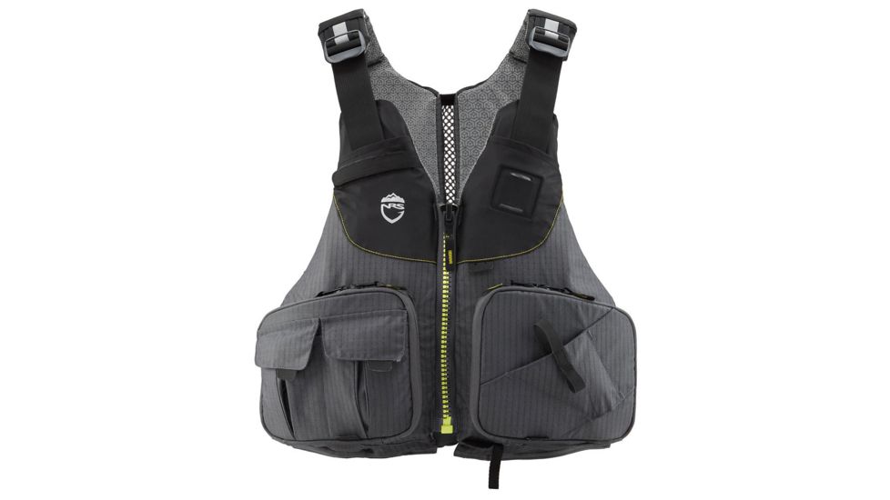 NRS Raku Fishing PFD - Life Jacket - Mens, Charcoal, Extra Small/Medium, 40074.01.100