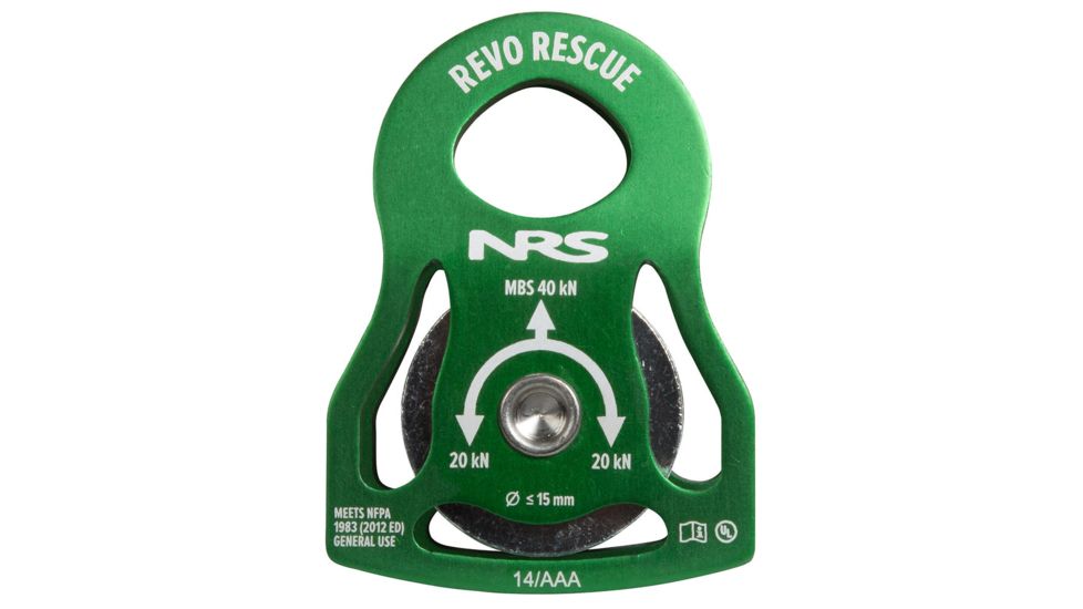 NRS Revo Rescue 2in Pulley, Green 45163.01.100