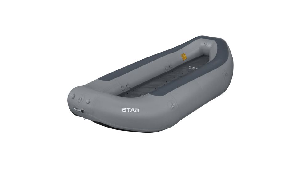 NRS STAR Lightning Bug Self-Bailing Raft, Gray, 12 Feet 2 Inch, 86215.02.101