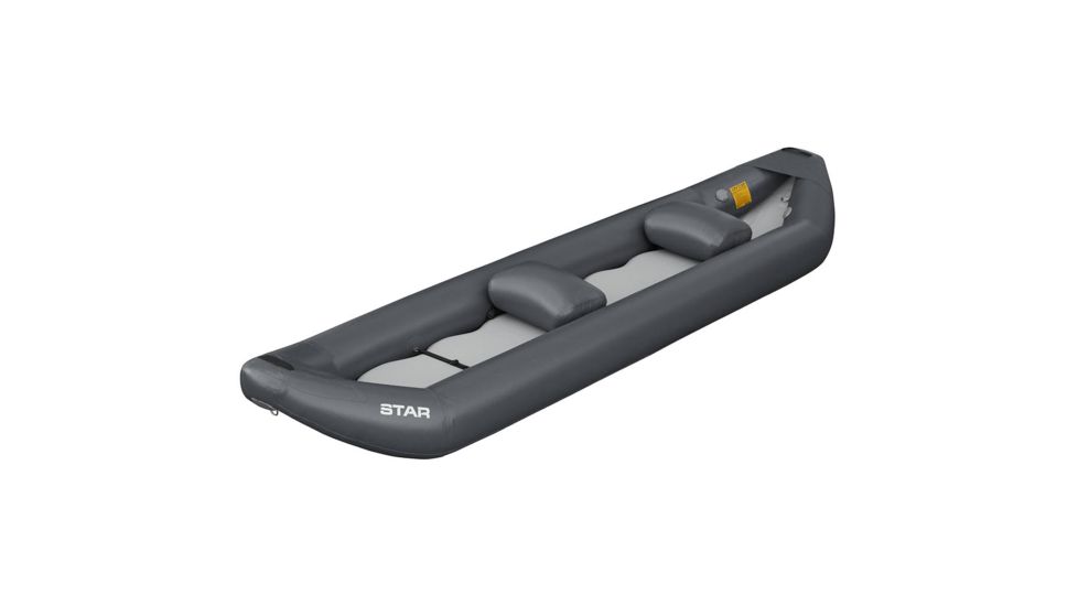 NRS STAR Seminole II Inflatable Kayak, Gray, 12 Feet 7 Inch, 86241.01.101