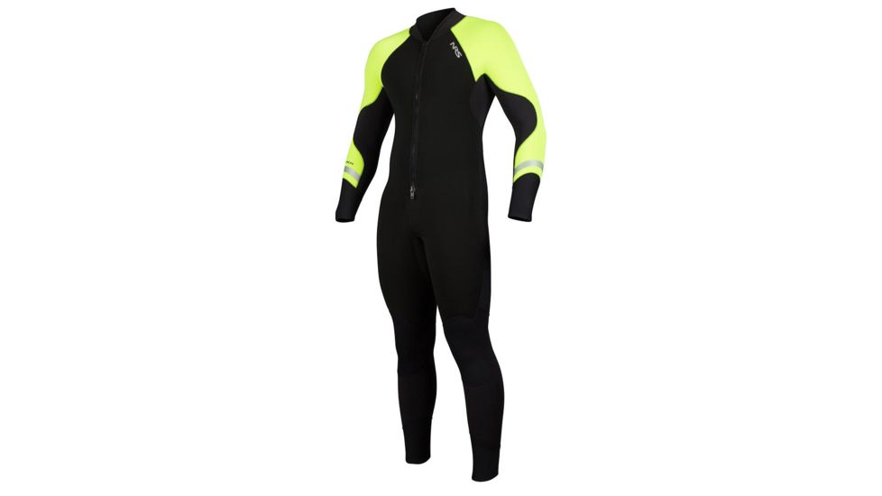 NRS Steamer 3/2 Wetsuit - Men's, Black/High Vis Green, XL 17276.02.103