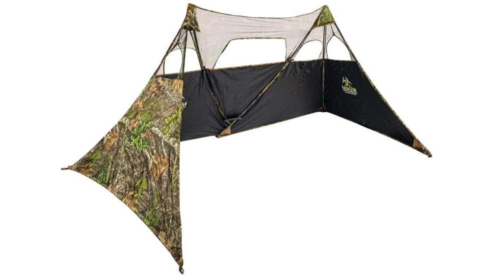 Nukem Grab &amp; Go Hunting Ground Blind Double Up System, Mossy Oak Obsession, Regular, NKDUS3OBREG