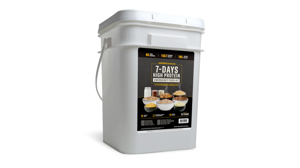 Nutrient Survival 7 Day High Protein Emergency Food Bucket, 9246