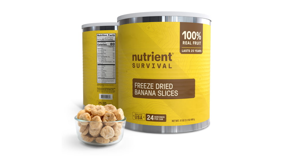 Nutrient Survival Freeze Dried Banana Slices #10 Can, 8594