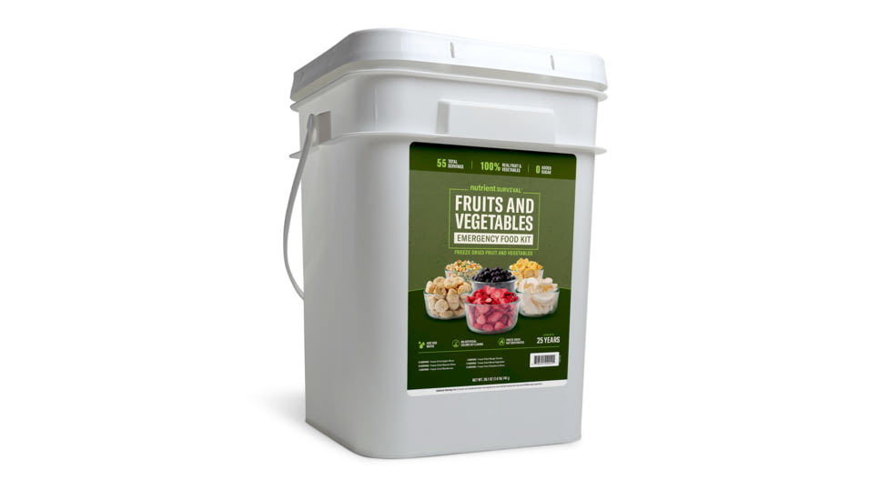 Nutrient Survival Freeze Dried Fruits and Vegetables Emergency Food Bucket, 9245