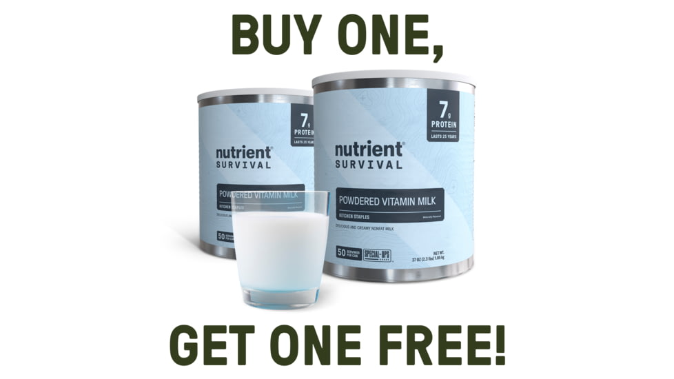 Nutrient Survival Sale Powdered Vitamin Milk #10 Can BOGO, 9706