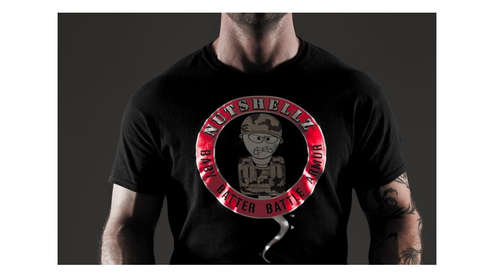 Nutshellz Baby Batter Battle Armor T-Shirt, Medium, Black BABY-BATTER-TSHRT-MD
