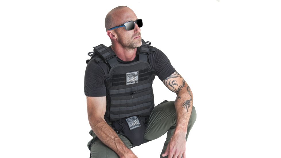 Nutshellz Level 3 Over Armor Groin Protection System, 32-34, Black, Medium 852554007345