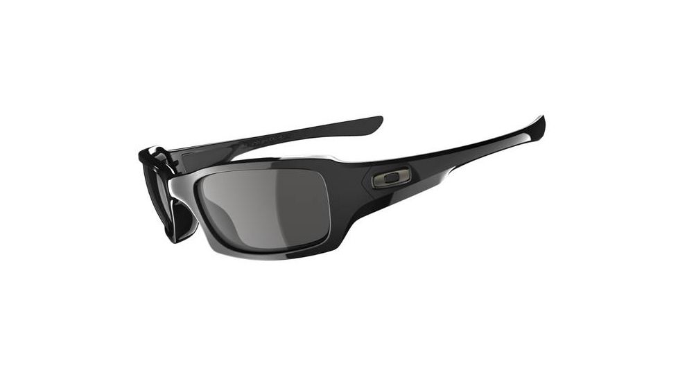 Oakley Fives Squared Single Vision Prescription Sunglasses - Polished Black Frame 03-440