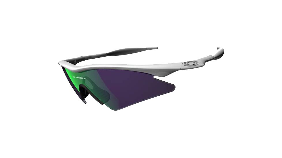 Oakley M-Frame Sweep Sunglasses - Polished White Frame w/ Jade Iridium Lenses 09-193