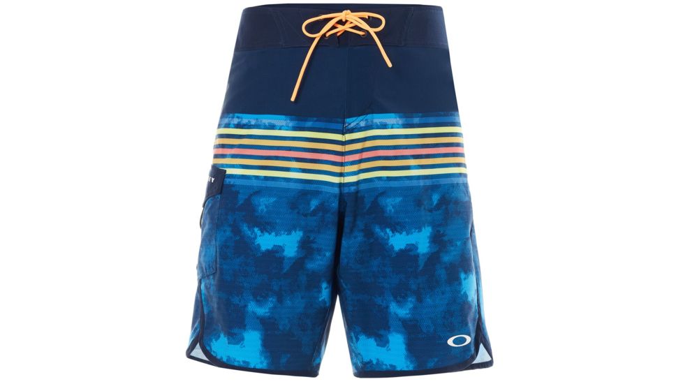 Oakley 19 Inches Striped Boardshort - Mens, Fathom, 33, 482397-6AC-33