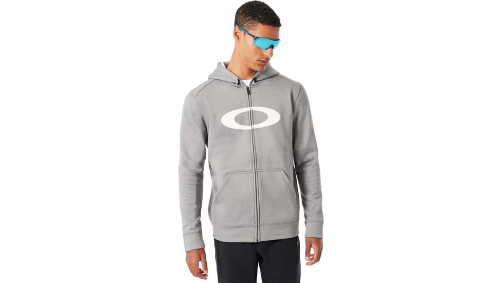 Oakley 360 Full Zip Fleece Hoodie - Mens, Athletic Heather Grey, Extra Large, 461536-24G-XL
