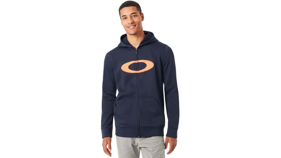 Oakley 360 Full Zip Fleece Hoodie - Mens, Blackout, Small, 461536-02E-S
