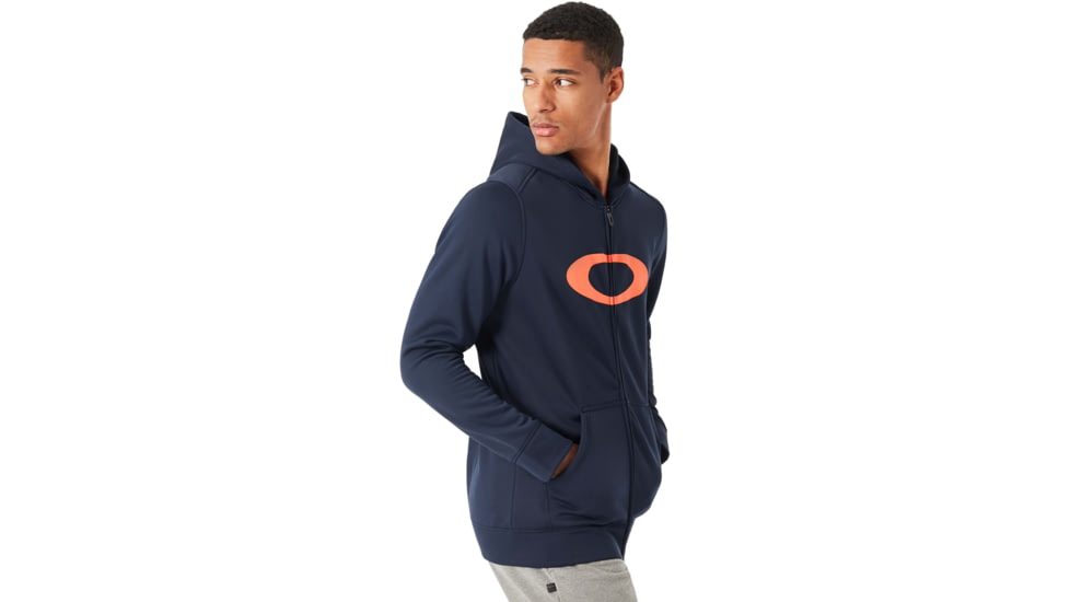 Oakley 360 Full Zip Fleece Hoodie - Mens, Blackout, Small, 461536-02E-S