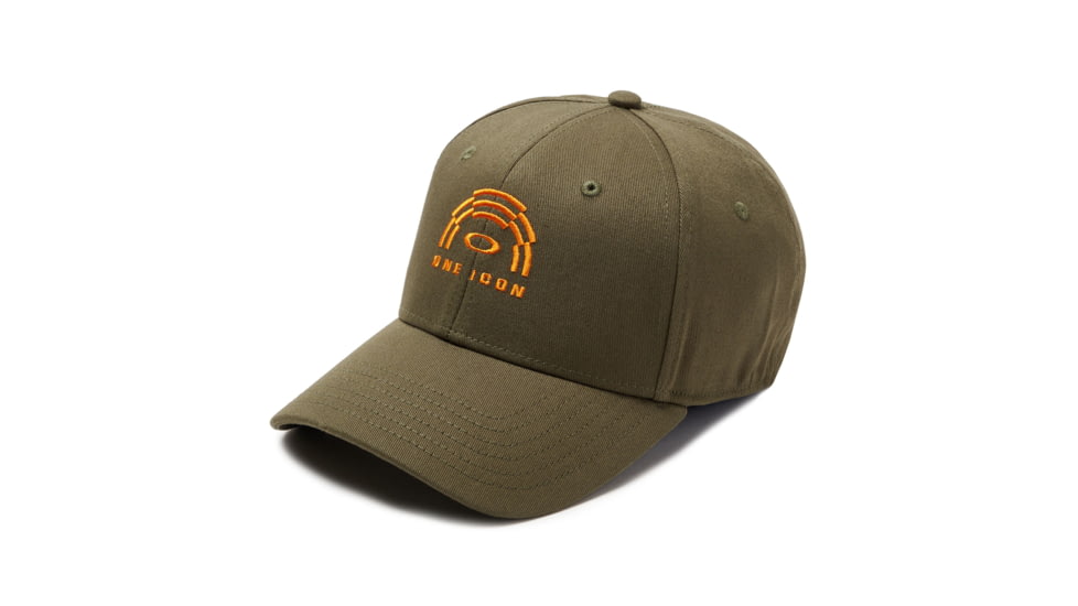 Oakley 6 Panel Logo Hat - Mens, Dark Brush, Large/Extra Large, 912115-86V-L/XL