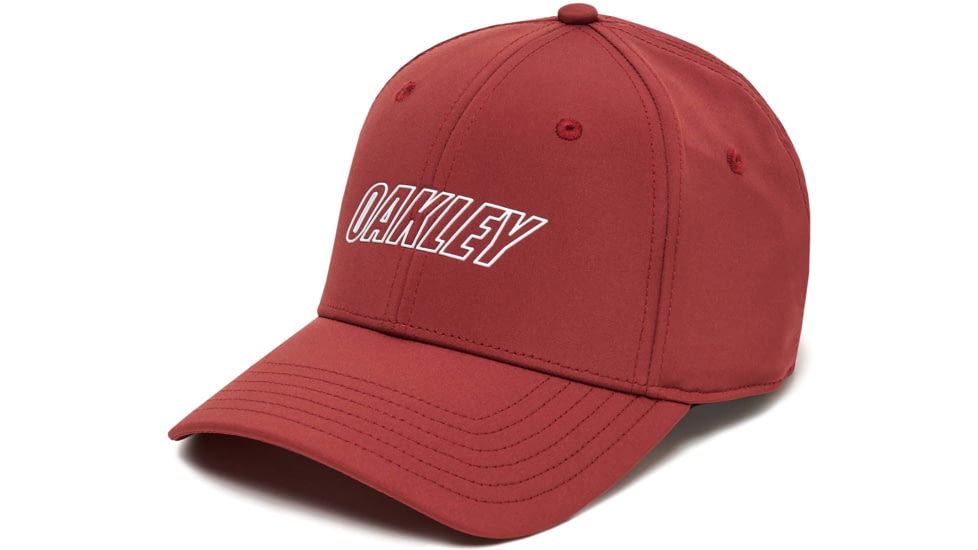 Oakley 6 Panel Logo Waved Hat - Mens, Spicy Red, Large/Extra Large, 912114-43D-L/XL