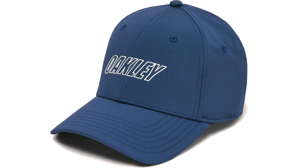 Oakley 6 Panel Logo Waved Hat - Mens, Universal Blue, Small/Medium, 912114-6ZZ-S/M