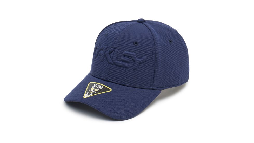 Oakley 6 Panel Stretch Hat Embossed - Mens, Foggy Blue, Large/Extra Large, 912208-6FB-L/XL