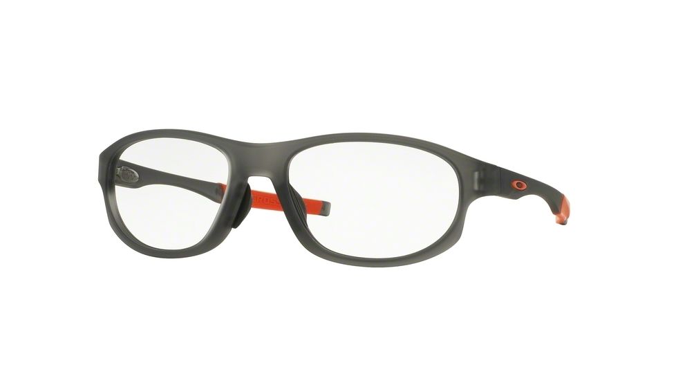 Oakley A CROSSLINK STRIKE OX8067 Single Vision Prescription Eyeglasses 806704-56 - Satin Grey Smoke Frame