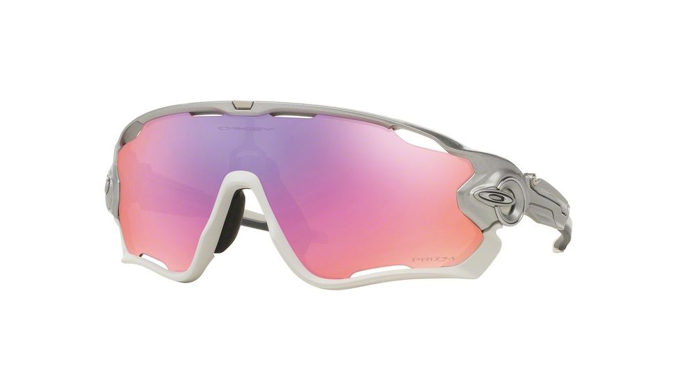 Oakley JAWBREAKER A OO9270 Single Vision Prescription Sunglasses OO9270-927009-31 - Lens Diameter 131 mm, Lens Diameter 31 mm, Frame Color Silver/Matte White