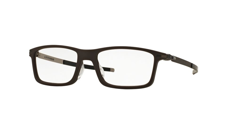 Oakley A PITCHMAN OX8096 Eyeglass Frames 809604-55 - Satin Brownstone Frame