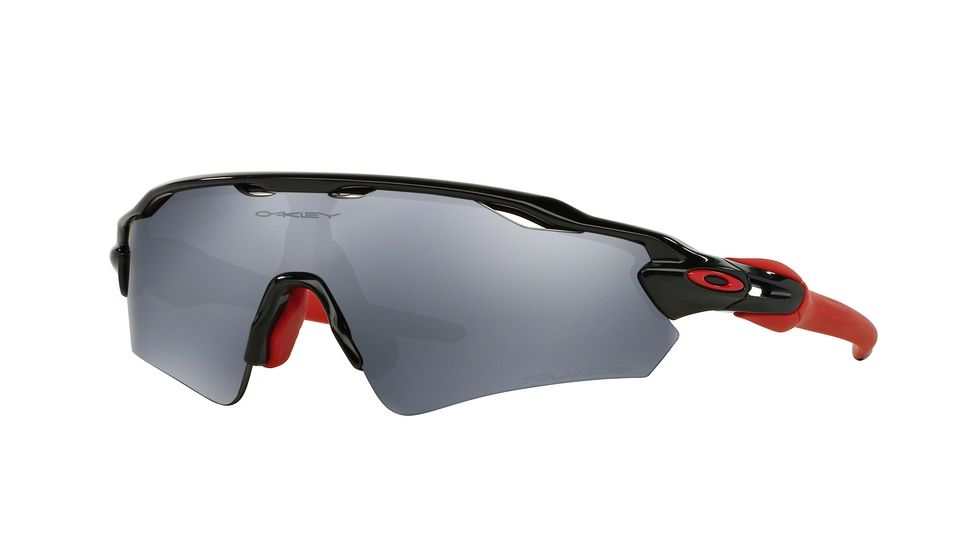 Oakley RADAR EV PATH A OO9275 Single Vision Prescription Sunglasses, 35mm, Polished Black, OO9275-927506-35-SV
