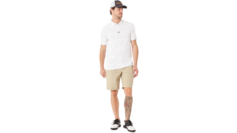 Oakley Aero Stripe Jacquard Polo - Mens, White, Small, 434034-100-S