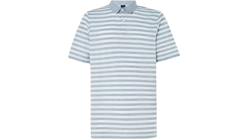 Oakley Aero Striped Polo - Mens, Fog Grey, 2XL, FOA400130-27G-XXL
