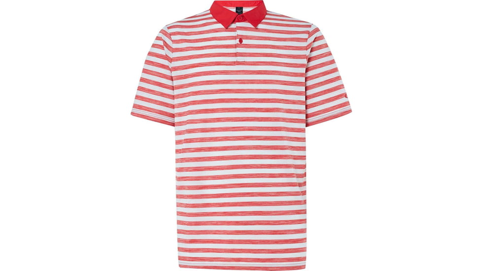 Oakley Aero Striped Polo - Mens, High Risk Red, Small, FOA400130-43A-S