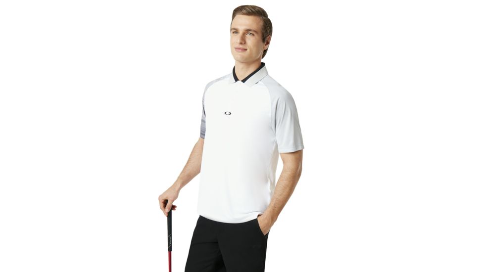 Oakley Aerodynamic Golf Polo Short Sleeve - Mens, White, 3XL 434351-100-XXXL