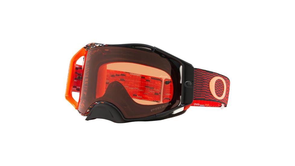 Oakley Airbrake MX Goggles w/PrizmMX Bronze, Red/Orange, OO7046-78